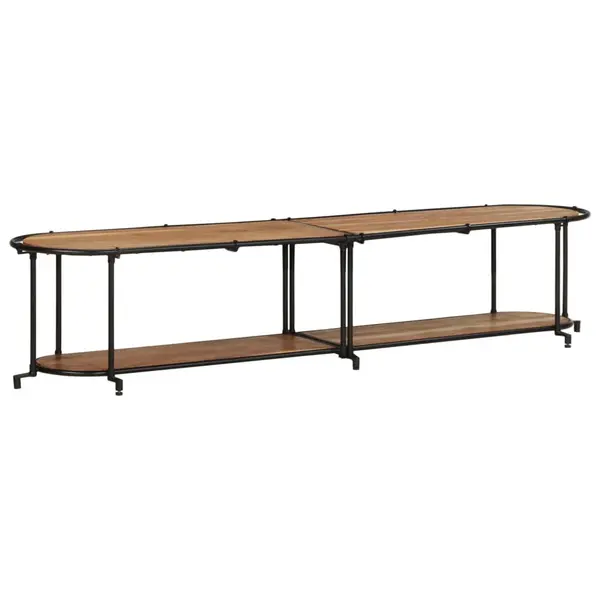 Gossi dulap tv, 200x42x40 cm, lemn masiv de acacia