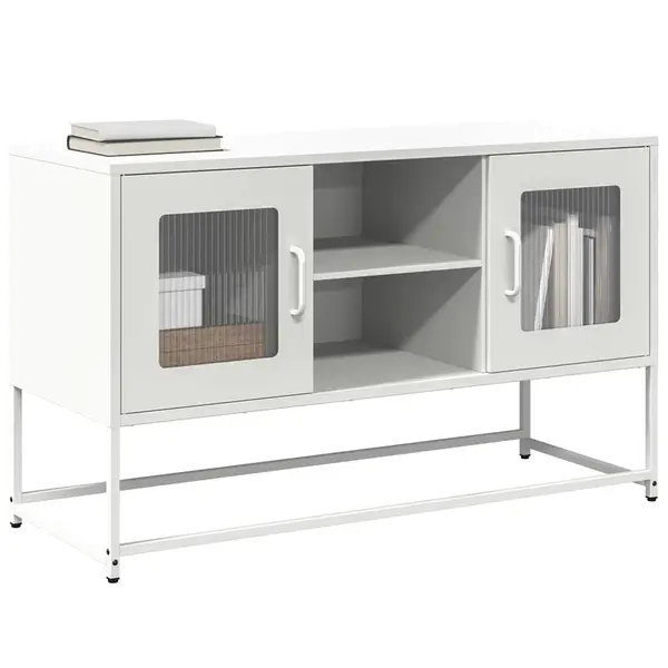Gossi dulap tv, alb, 100,5x39x60,5 cm, otel