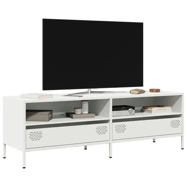 Gossi dulap tv, alb, 135x39x43,5 cm, otel laminat la rece