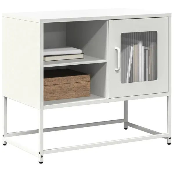 Gossi dulap tv, alb, 68x39x60,5 cm, otel