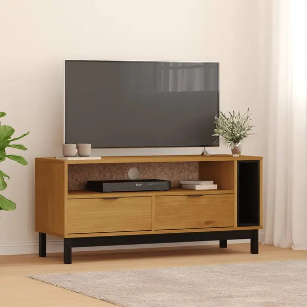 Gossi dulap tv „flam” 110x40x50 cm, lemn masiv de pin