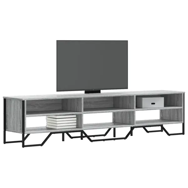 Gossi dulap tv, gri sonoma, 180x34x41 cm, lemn prelucrat