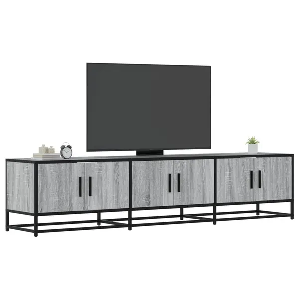 Gossi dulap tv, gri sonoma, 180x35x41 cm, lemn prelucrat