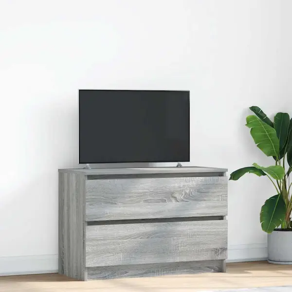 Gossi dulap tv gri sonoma 80x35x54 cm lemn prelucrat