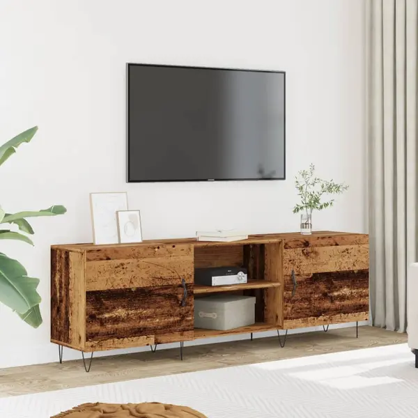 Gossi dulap tv, lemn vechi, 150x30x50 cm, lemn prelucrat