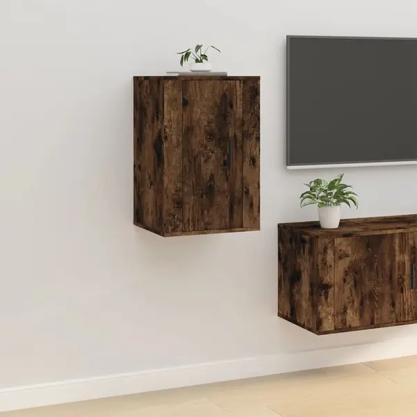 Gossi dulap tv montat pe perete, stejar fumuriu, 40x34,5x60 cm
