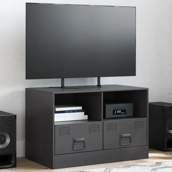 Gossi dulap tv, negru, 67x39x44 cm, otel