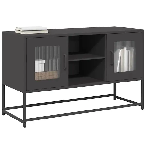 Gossi dulap tv, negru, 68,5x39x60,5 cm, otel