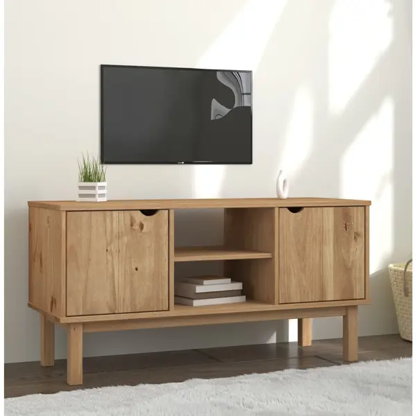 Gossi dulap tv otta, 113,5x43x57 cm, lemn masiv de pin