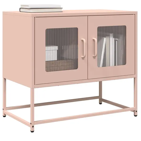 Gossi dulap tv, roz, 68x39x60,5 cm, otel laminat la rece