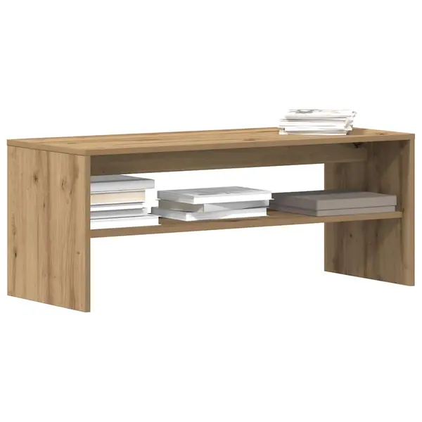 Gossi dulap tv, stejar artizanal, 100x40x40 cm, lemn prelucrat