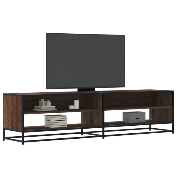 Gossi dulap tv, stejar maro, 180,5x40x46 cm, lemn prelucrat