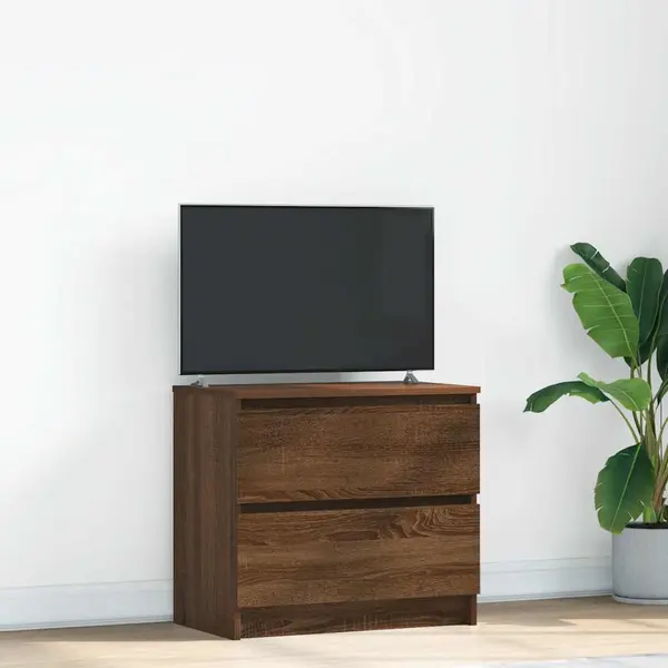 Gossi dulap tv stejar maro 60x35x54 cm lemn prelucrat