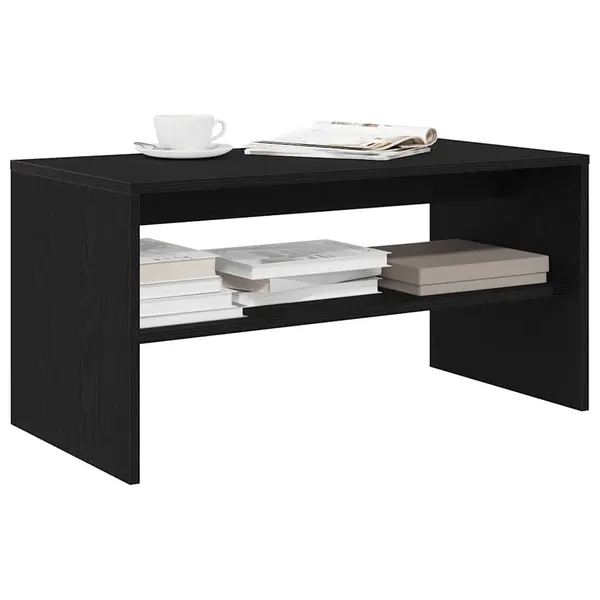 Gossi dulap tv stejar negru 80x40x40 cm lemn prelucrat