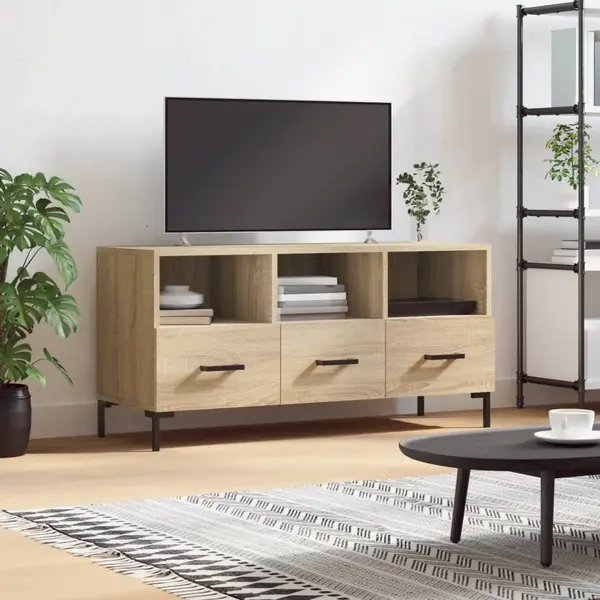 Gossi dulap tv stejar sonoma, 102x36x50 cm, lemn prelucrat