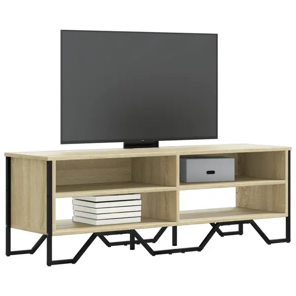 Gossi dulap tv, stejar sonoma, 122x34x41 cm, lemn prelucrat