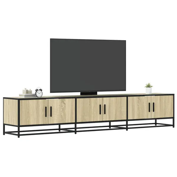 Gossi dulap tv, stejar sonoma, 210x35x41 cm, lemn prelucrat