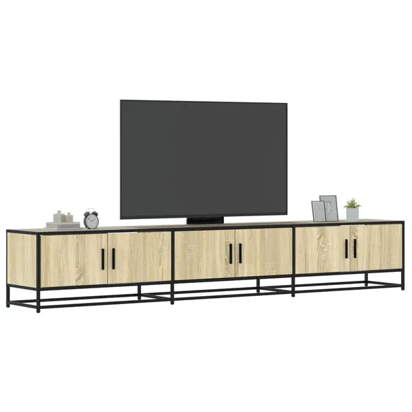 Gossi dulap tv, stejar sonoma, 240x35x41 cm, lemn prelucrat