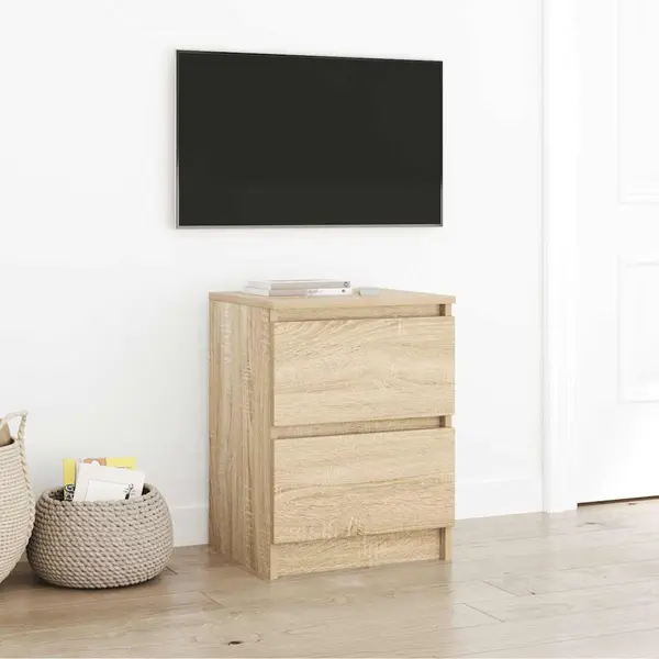 Gossi dulap tv stejar sonoma 40x35x54 cm lemn prelucrat