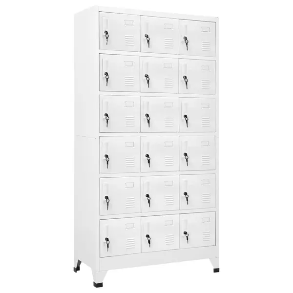 Gossi dulap vestiar cu 18 compartimente, 90x40x180 cm, metal