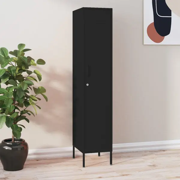 Gossi dulap vestiar, negru, 35x46x180 cm, otel