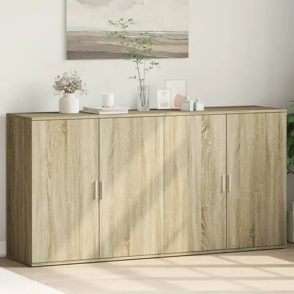 Gossi dulapuri, 2 buc., stejar sonoma, 79x38x80 cm, lemn prelucrat