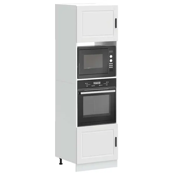 Gossi dulapuri pentru cuptor 2 buc porto alb lemn prelucrat
