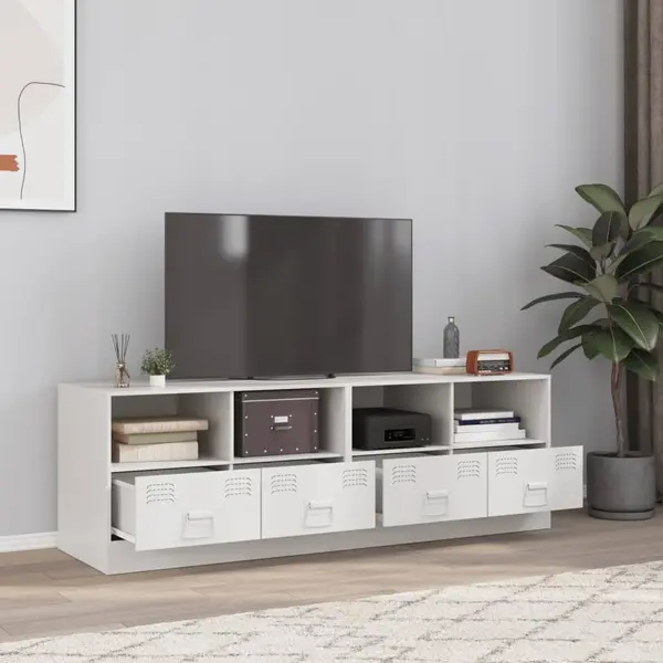 Gossi dulapuri tv 2 buc., alb, 67x39x44 cm otel