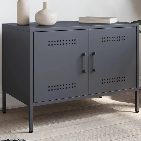 Gossi dulapuri tv, 2 buc., antracit, 68x39x50,5 cm, otel