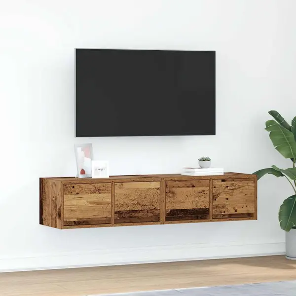 Gossi dulapuri tv 2 buc lemn vechi 60x31x25,5 cm lemn prelucrat