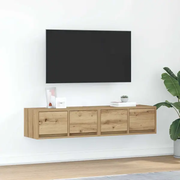 Gossi dulapuri tv 2 buc stejar artisan 60x31x25,5 cm lemn prelucrat