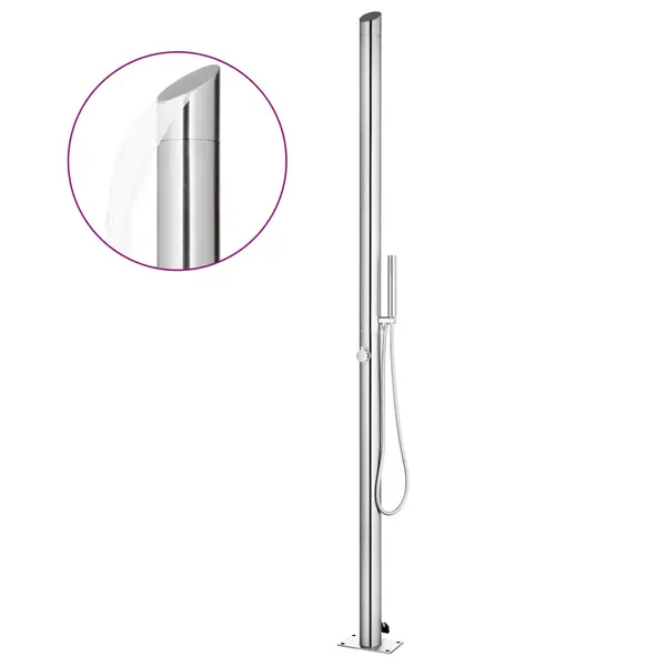 Gossi dus pentru gradina, 220 cm, otel inoxidabil