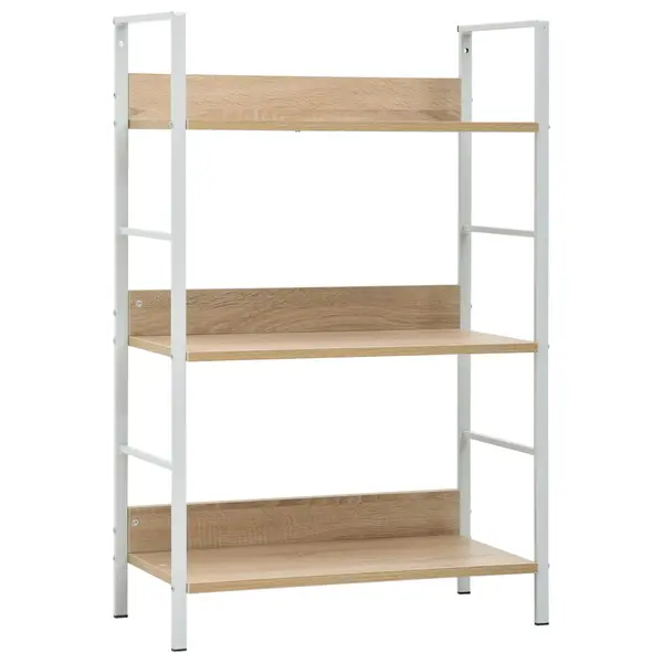 Gossi etajera carti 3 rafturi, stejar, 60x27,6x90,5 cm lemn prelucrat