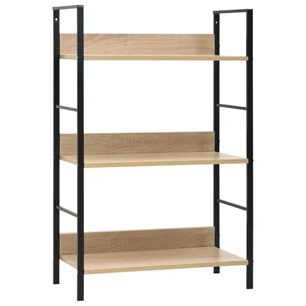 Gossi etajera carti 3 rafturi, stejar, 60x27,6x90,5 cm lemn prelucrat