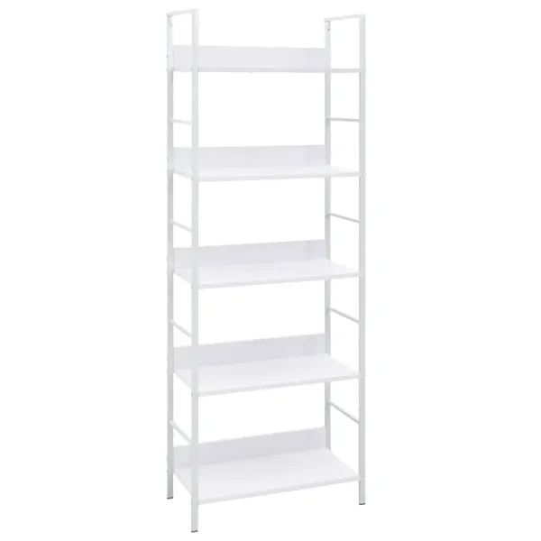 Gossi etajera carti 5 rafturi, alb, 60x27,6x158,5 cm, lemn prelucrat