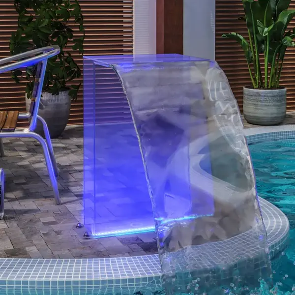 Gossi fantana de piscina cu led-uri rgb, acril, 51 cm