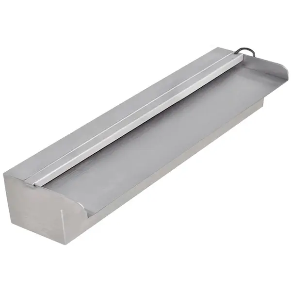 Gossi fantana piscina dreptunghiulara led-uri 45 cm otel inoxidabil