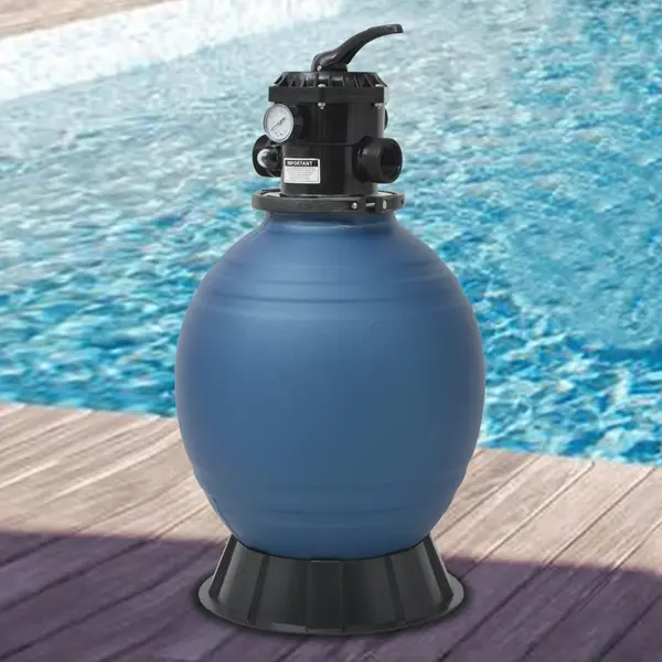 Gossi filtru cu nisip pentru piscina supapa 6 pozitii albastru 460 mm