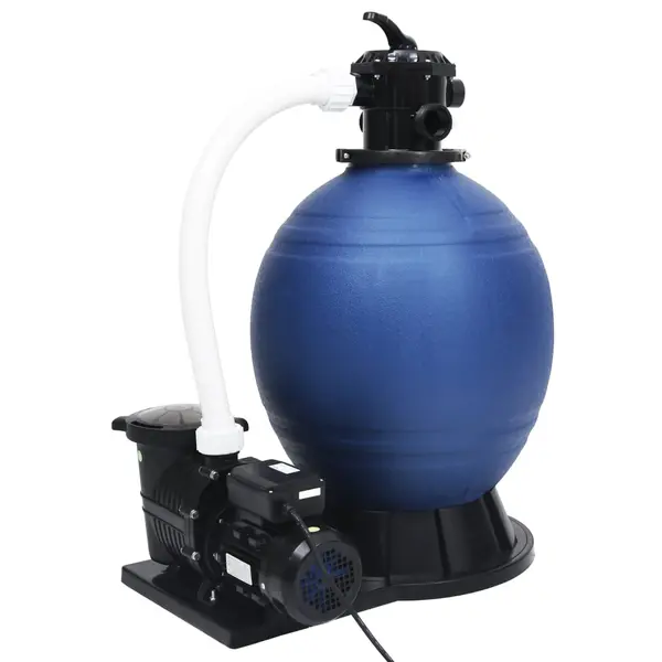 Gossi filtru cu nisip supapa cu 7 cai pompa de 1000 w albastru/negru