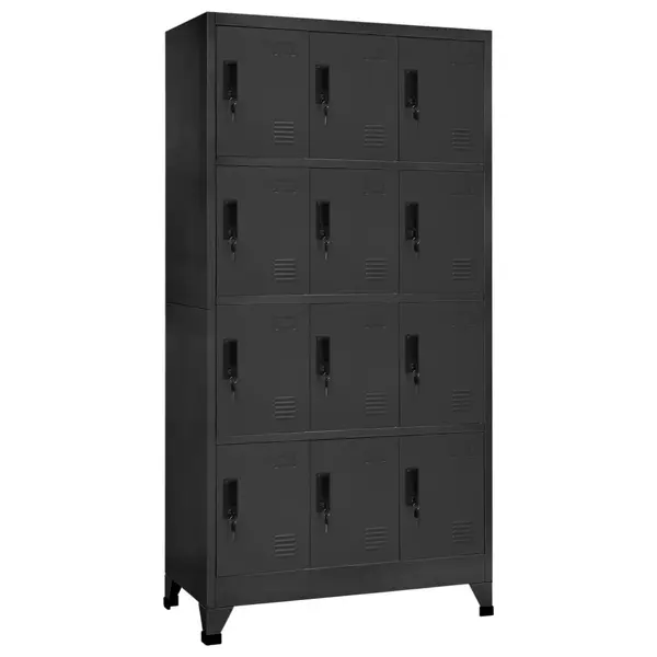 Gossi fiset, antracit, 90x45x180 cm, otel