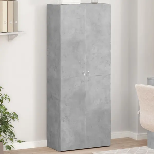 Gossi fiset, gri beton, 60x32x153 cm, lemn prelucrat