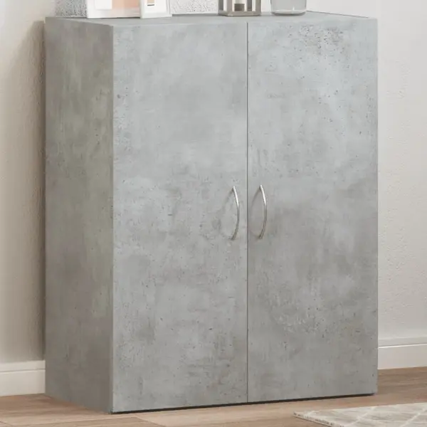 Gossi fiset, gri beton, 60x32x77,5 cm, lemn prelucrat