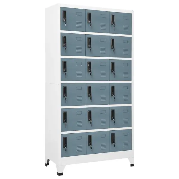 Gossi fiset, gri deschis si gri inchis, 90x40x180 cm, otel