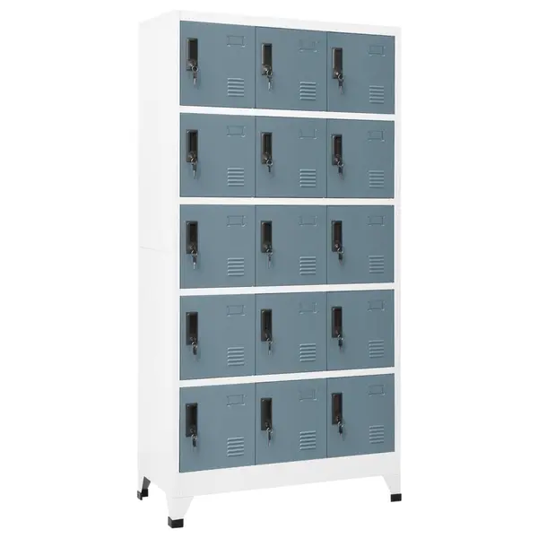 Gossi fiset, gri deschis si gri inchis, 90x40x180 cm, otel