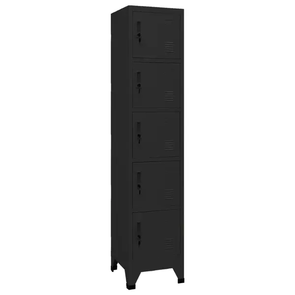 Gossi fiset, negru, 38x40x180 cm, otel