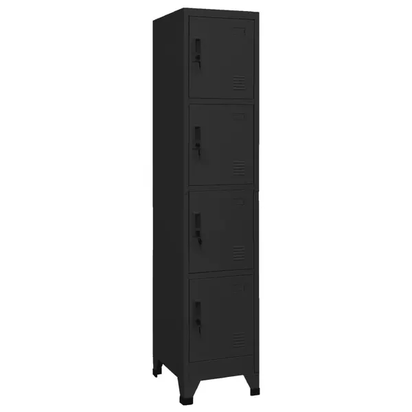Gossi fiset, negru, 38x45x180 cm, otel