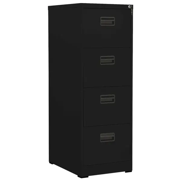 Gossi fiset, negru, 46x62x133 cm, otel