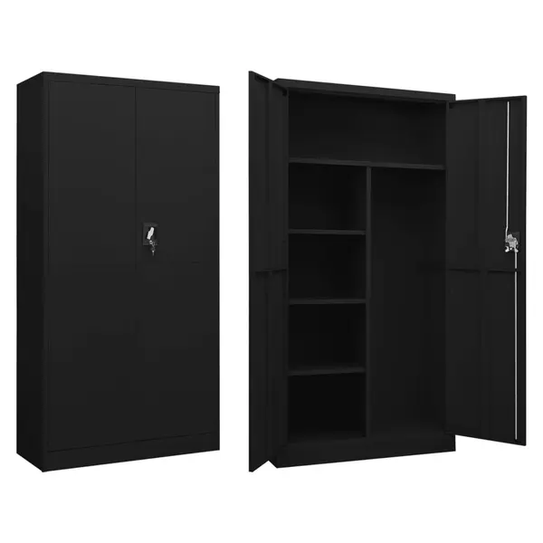 Gossi fiset, negru, 90x40x180 cm, otel