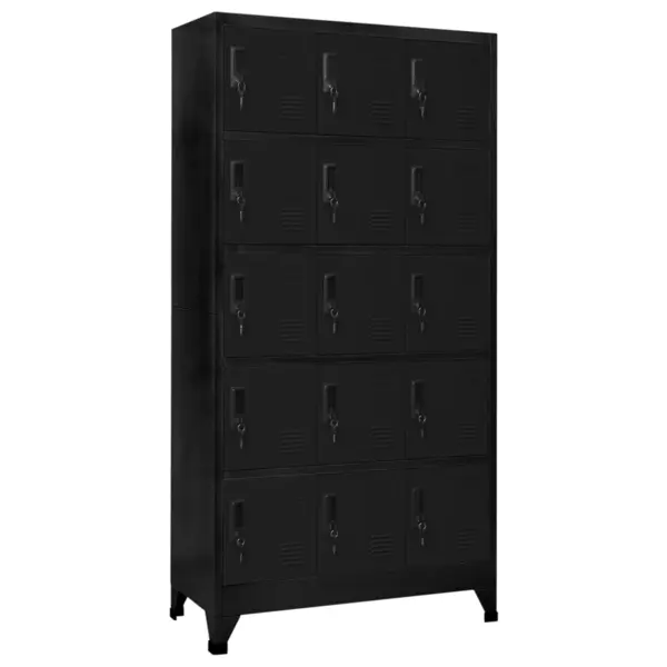 Gossi fiset, negru, 90x40x180 cm, otel