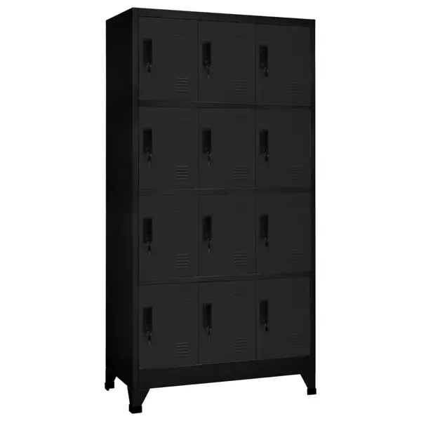 Gossi fiset, negru, 90x45x180 cm, otel